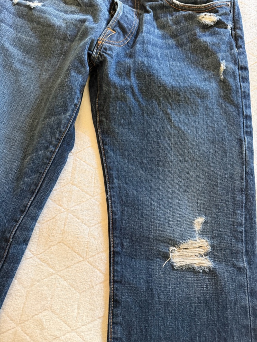 Abercrombie & Fitch Slim Straight Jeans Mens 30x32 Medium Wash Y2K Grunge Denim - Picture 7 of 14